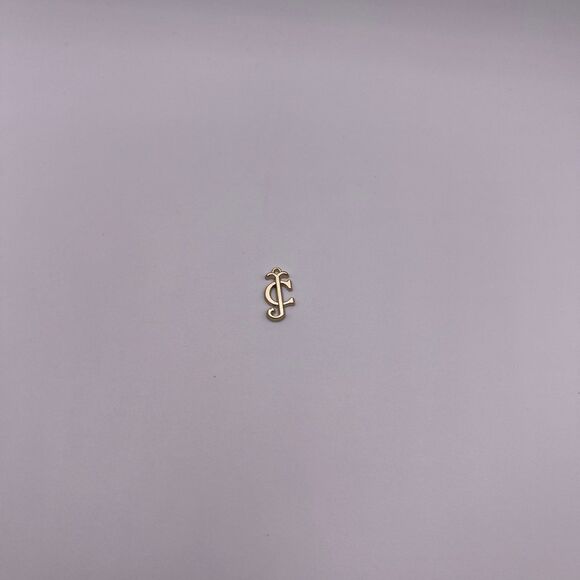 Juicy Couture Women’s Gold JC Initial Logo Necklace Pendant Charm - Picture 3 of 8